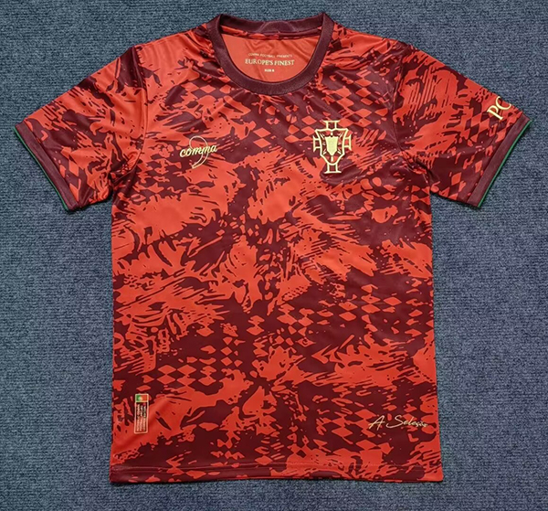 2024 Euro Cup Portugal Red Color Football Training Shirt