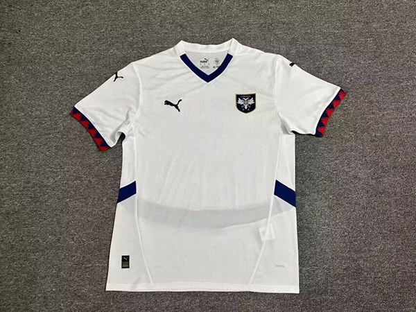 2024 Euro Cup Serbia Away White Color Football Jersey