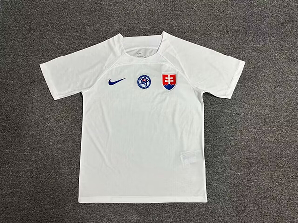 2024 Euro Cup Slovakia Away White Color Football Jersey