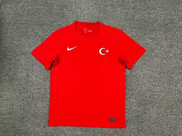 2024 Euro Cup Turkey Home Red Color Football Jersey