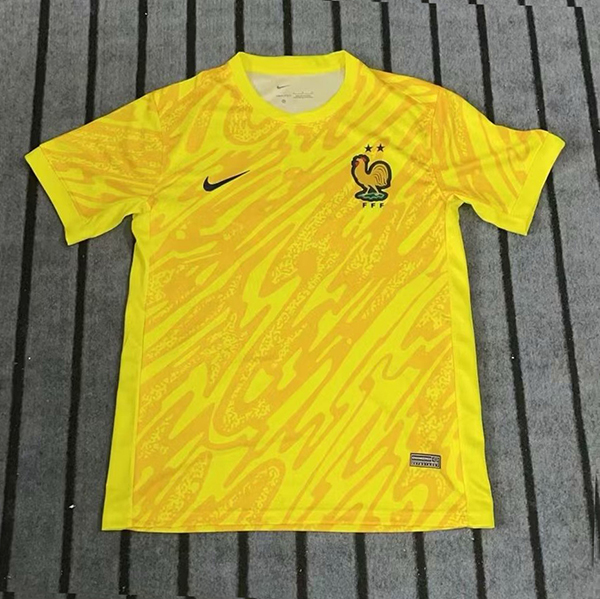 2024 Euro Cup France Goalkeeper Yellow Color Football Jersey