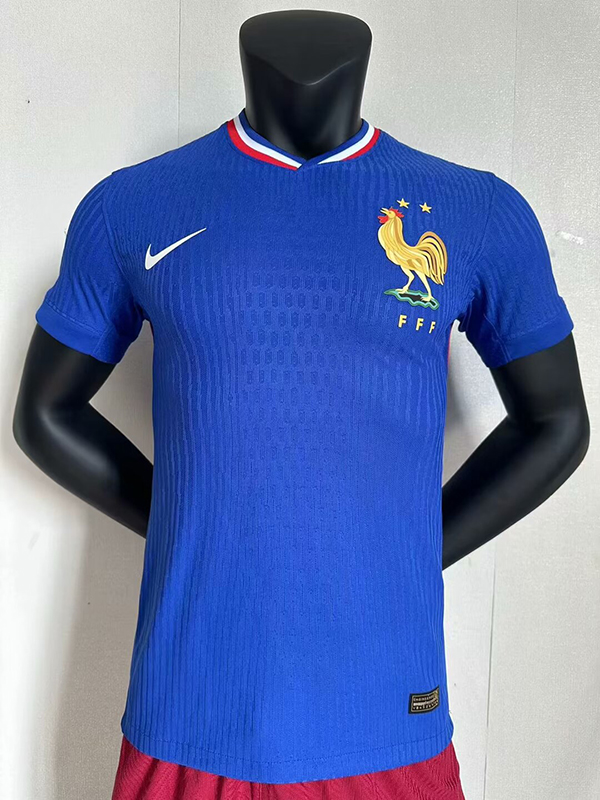 2024 Euro Cup France Home Blue Color Football Jersey(Player Version)