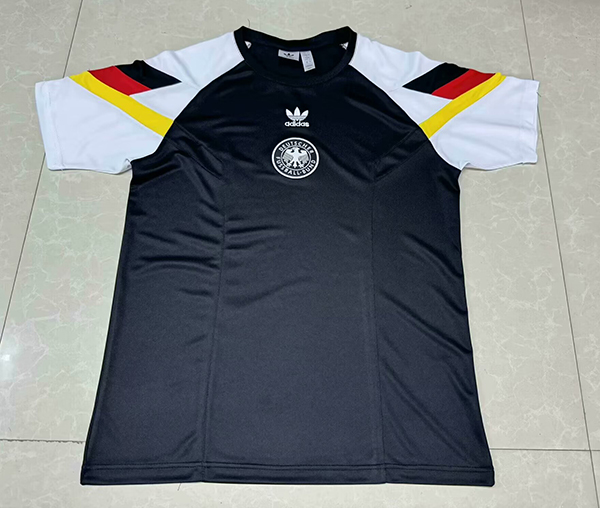 2024 Euro Cup Germany Black-White Color Pre-Match Football Training Shirt