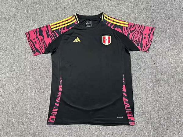 24-25 Season Peru Away Black Color Football Jersey