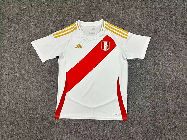 24-25 Season Peru Home White Color Football Jersey