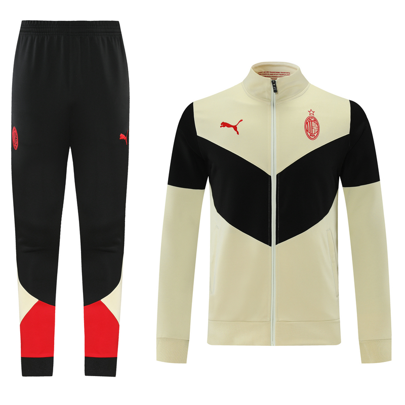 21-22 Season AC Milan Yellow Color Football Tracksuit