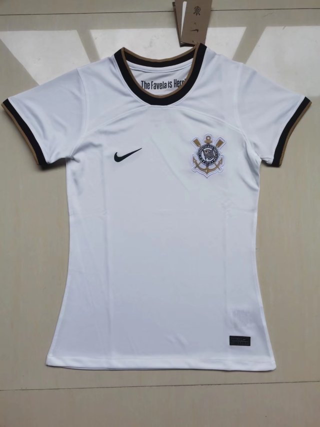 22-23 Season Corinthians Home White Color Women Soccer Jersey