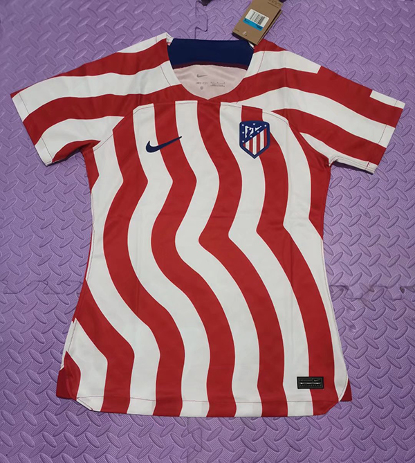 22-23 Season Atletico Madrid Home Red-White Women Soccer Jersey