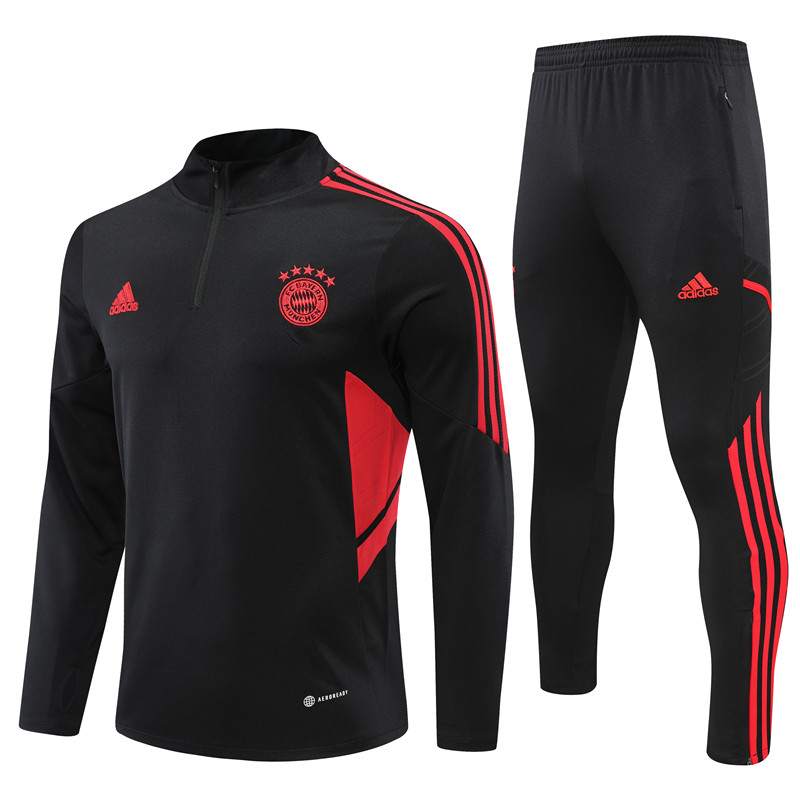 22-23 Season Bayern Munich Black Color Football Sweater Set