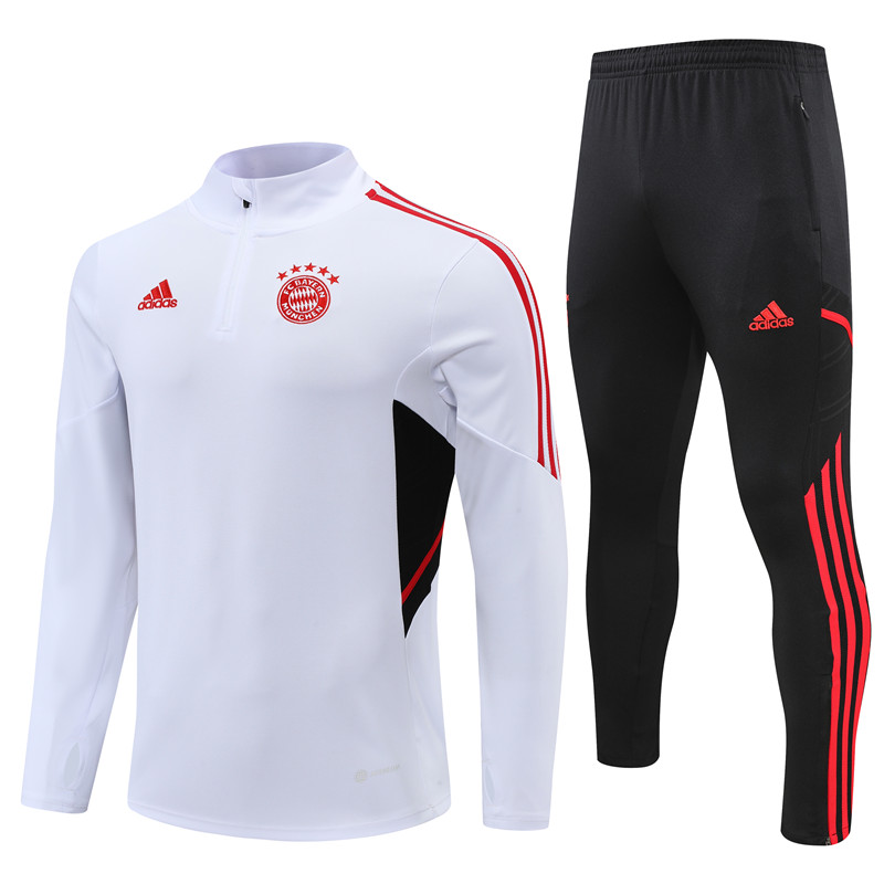 22-23 Season Bayern Munich White Color Football Sweater Set