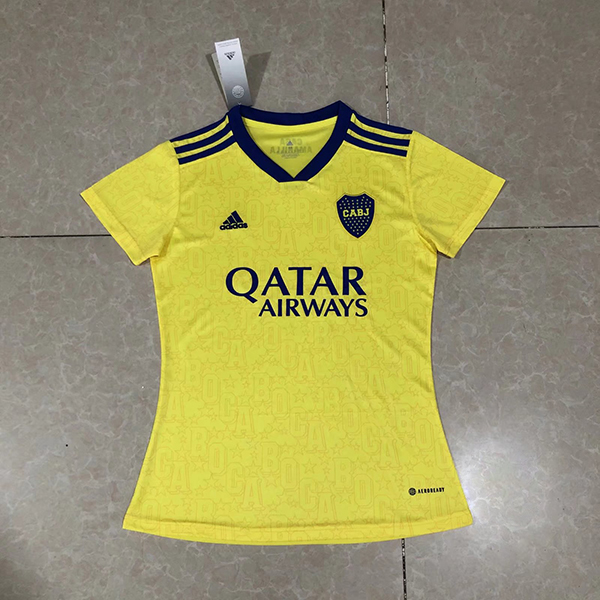 22-23 Season Boca Juniors Third Yellow Color Women Soccer Jersey