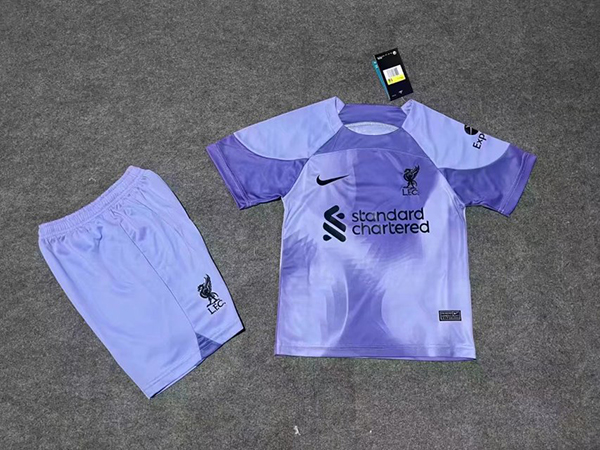 22-23 Season Liverpool Goalkeeper Purple Color Kids Football Kit