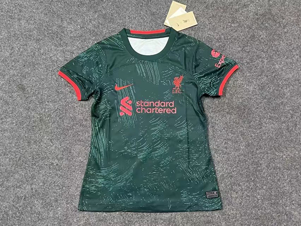 22-23 Season Liverpool Third Green Color Women Soccer Jersey