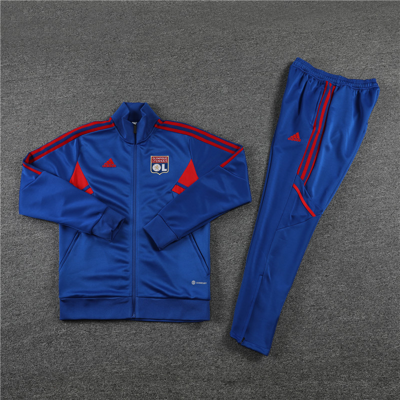 22-23 Season Lyon Blue Color Football Tracksuit