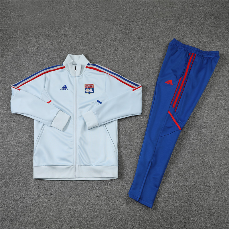 22-23 Season Lyon Grey Color Football Tracksuit