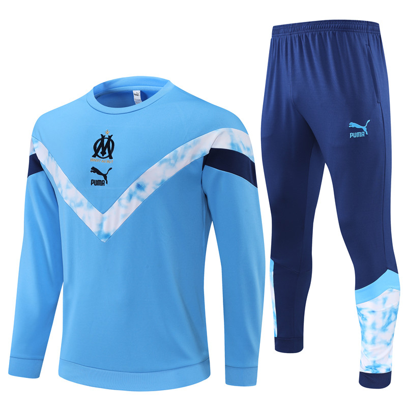 22-23 Season Season Marseille Blue Color Football Sweater Set