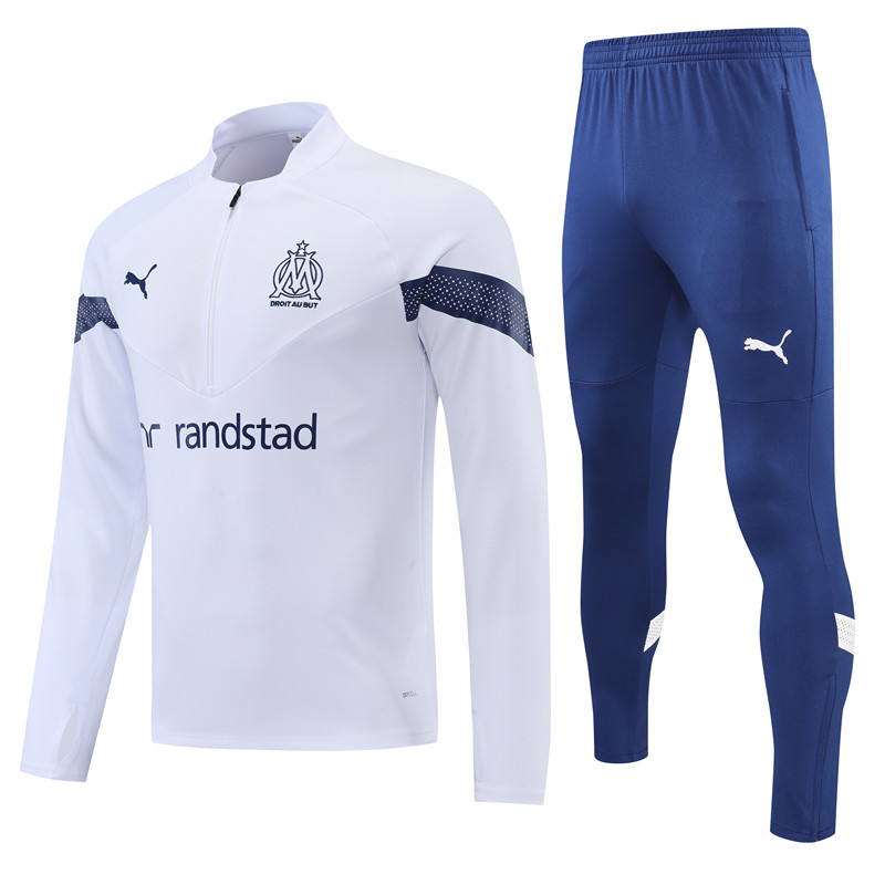 22-23 Season Marseille White Color Football Sweater Set