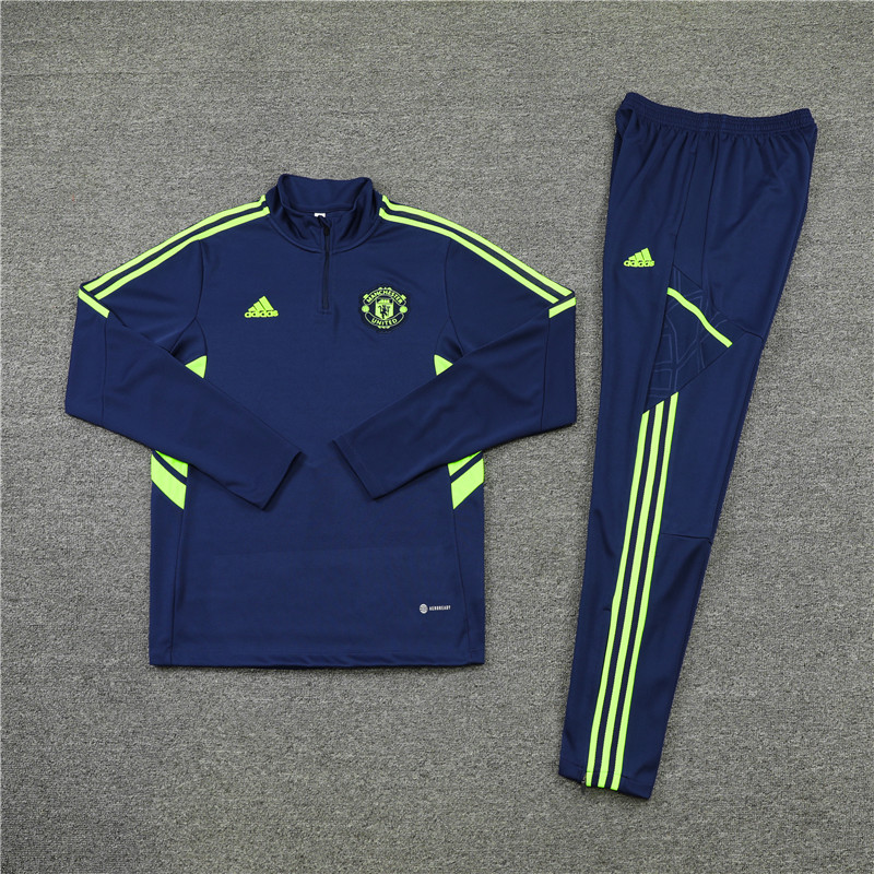 22-23 Season Manchester United Dark-Blue Color Football Sweater Set