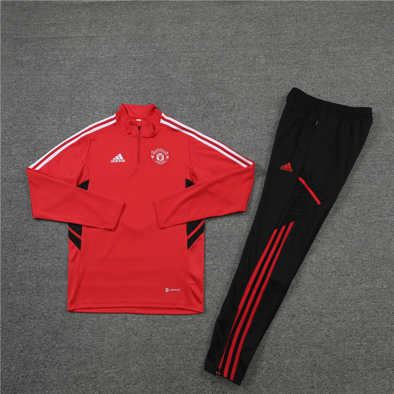 22-23 Season Manchester United Red Color Football Sweater Set