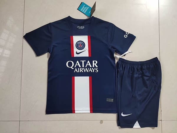 22-23 Season Paris Saint Germain Home Blue Color Kids Kit