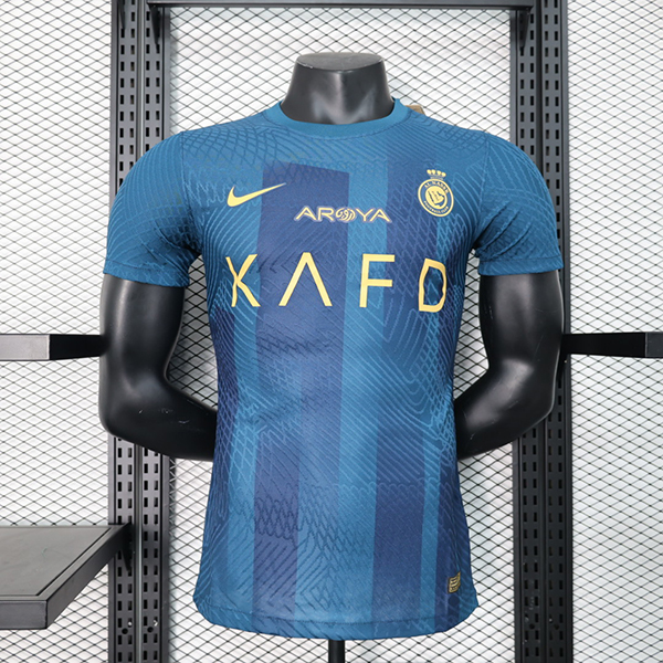 23-24 Season Riyadh Al-Nassr Away Dark-Blue Color Football Jersey(Player Version)