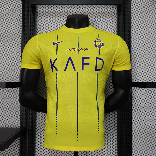 23-24 Season Riyadh Al-Nassr Home Yellow Color Football Jersey(Player Version)