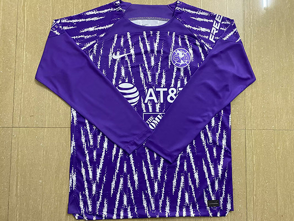 23-24 Season CF American Goalkeeper Purple Long Sleeve Football Jersey