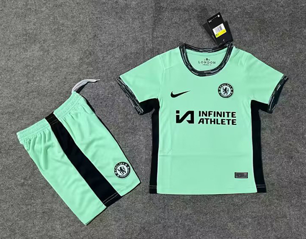 23-24 Season Chelsea Third Blue Color Youth Kids Football Uniform