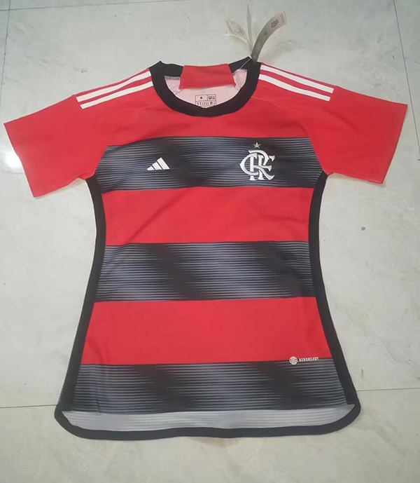 23-24 Season Flamengo Home Red Color Women Football Jersey