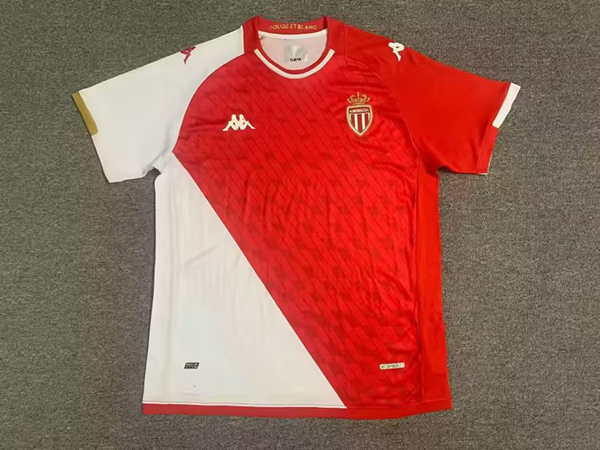 23-24 Season Monaco Home Red-White Color Football Jersey