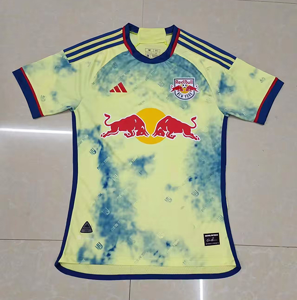 23-24 Season New York Red Bulls Away Yellow Color Soccer Jersey