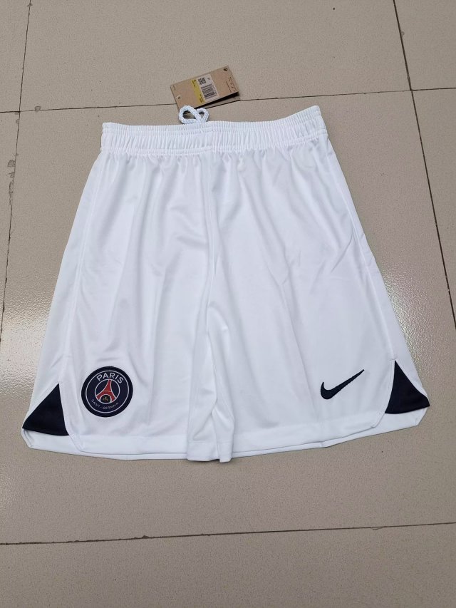 23-24 Season Paris Saint Germain Away White Color Football Shorts