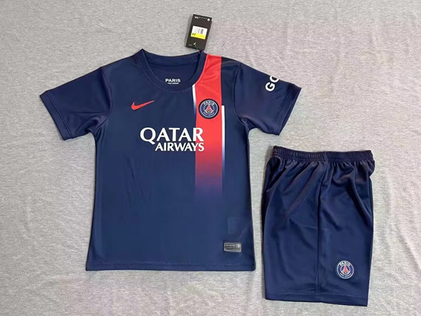 23-24 Season Paris Saint Germain Home Blue Color Kids Football Kit