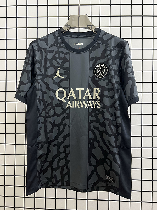 23-24 Season Paris Saint Germain Third Black Color Football Jersey