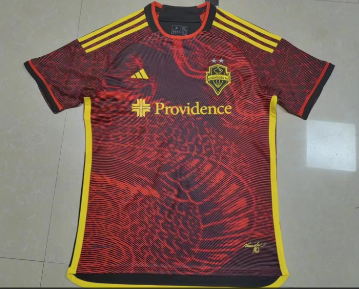 23-24 Season Seattle Sounders Away Red Color Soccer Jersey