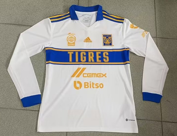 23-24 Season Tigres Third White Color Long Sleeve Football Jersey