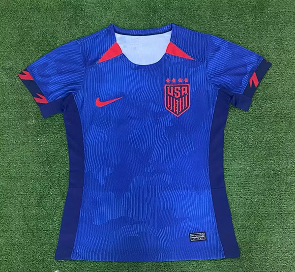 2023 Season United States Away Blue Color Women Football Jersey