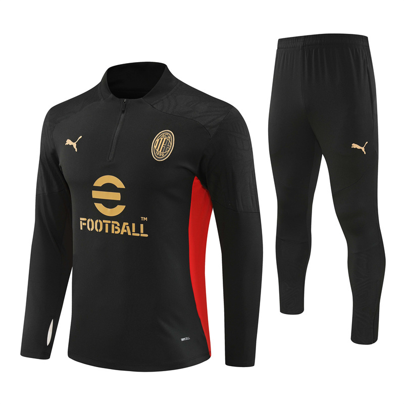 24-25 Season AC Milan Black Color Football Sweater Set