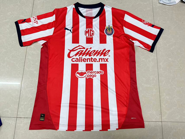 24-25 Season Chivas Home Red-White Color Football Jersey