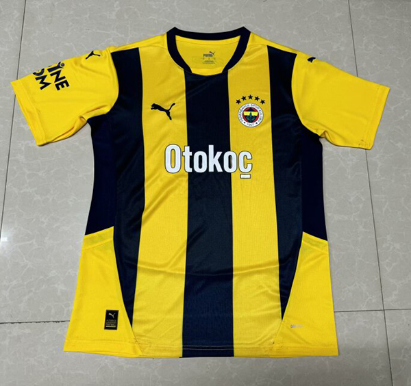 24-25 Season Fenerbahce Home Yellow Color Soccer Jersey