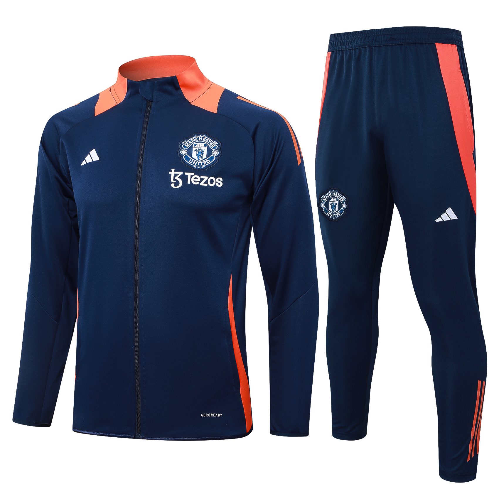 24-25 Season Manchester United Dark-Blue Color Football Tracksuit