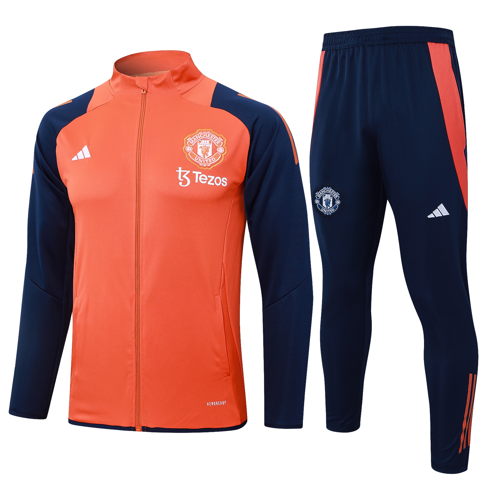 24-25 Season Manchester United Orange Color Football Tracksuit