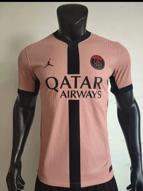 24-25 Season PSG Third Pink Color Soccer Jersey(Player Version)