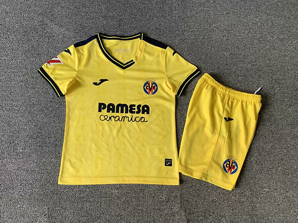 24-25 Season Villarreal Home Yellow Color Youth Kids Football Kit