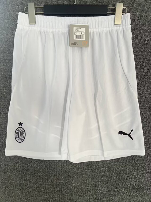 24-25 Season AC Milan Away White Color Football Shorts