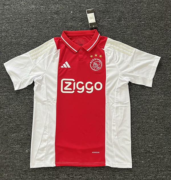 24-25 Season Ajax Home Red-White Color Football Jersey