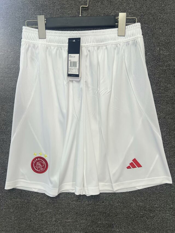 24-25 Season Ajax Home White Color Football Shorts