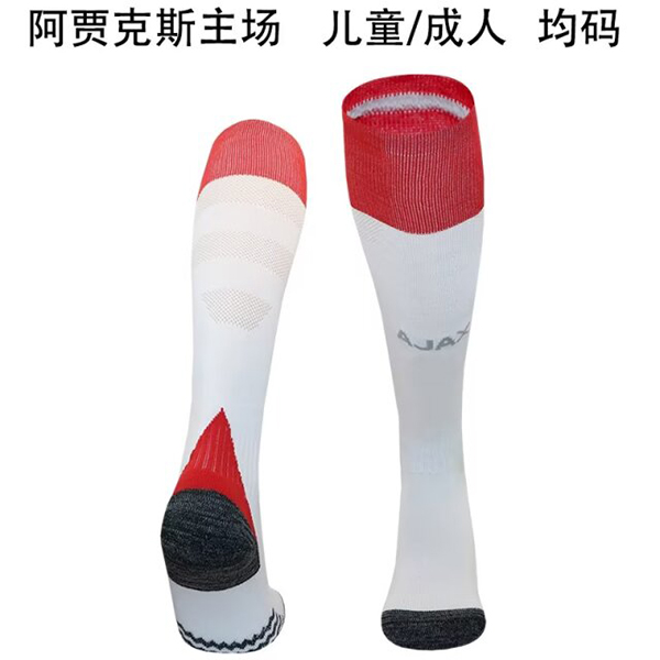 24-25 Season Ajax Home Red-White Color Football Socks