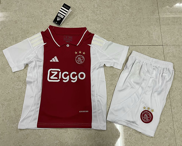 24-25 Season Ajax Home Red-White Color Kids Kit