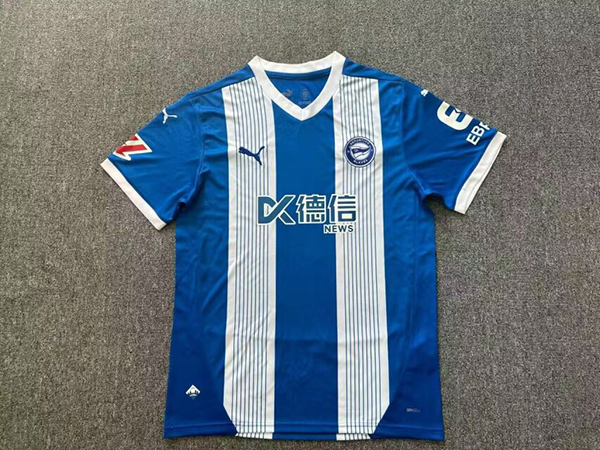 24-25 Season Alaves Home Blue-White Color Football Jersey